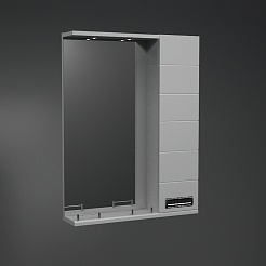 Bas Мебель для ванной "Адажио 60" Эрика с пеналом и зеркальным шкафом – фотография-6